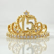 Heart Crown Ring Quinces 3.05gr / Size 7 1/2 / 18K Gold