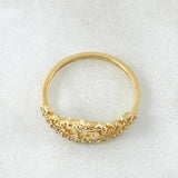 Heart Crown Ring Quinces 3.05gr / Size 7 1/2 / 18K Gold