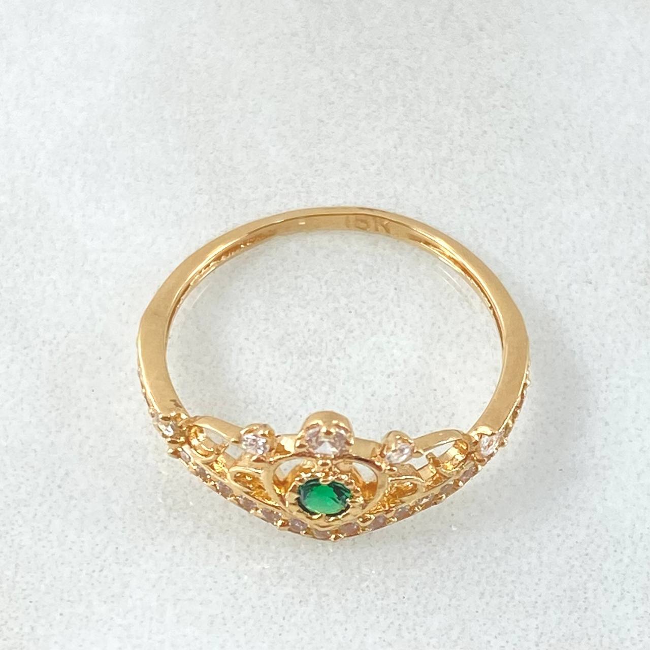 Heart Crown Ring 1.6gr / Size 5 1/2 / 18K Gold
