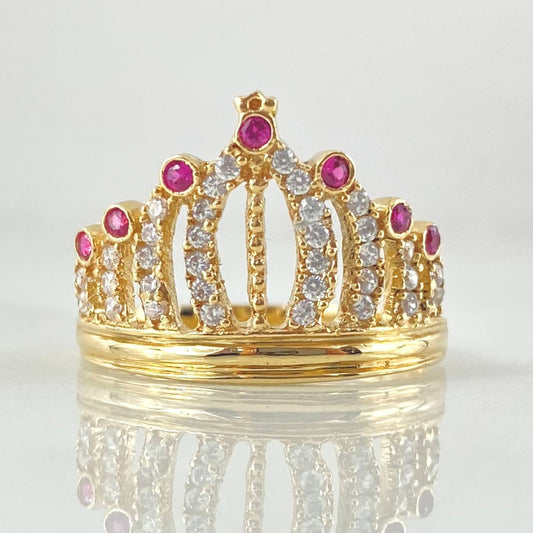 Anillo Corona Tupida 3.65gr / T7 1/2 / Oro Amarillo 18K