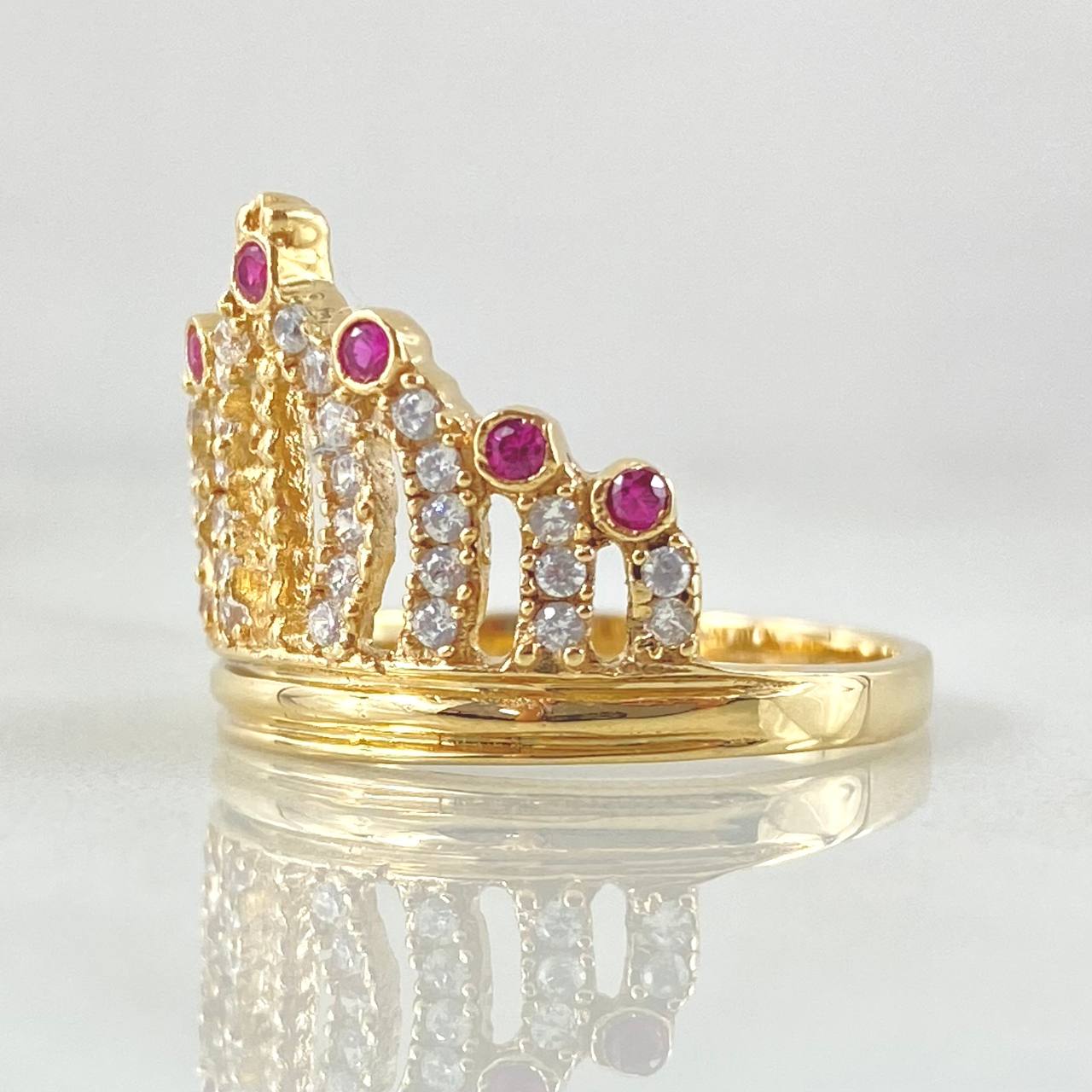 Anillo Corona Tupida 3.65gr / T7 1/2 / Oro Amarillo 18K