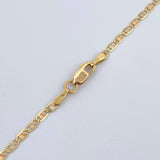Flat Mariner Chain 3.45gr / 23.6in / Three Golds +3 18K &