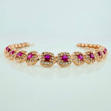 Pulso Tennis 11.6gr / 7 1/4 in / 6.3mm Oro Rosa 18K &