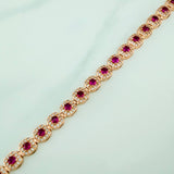 Pulso Tennis 11.6gr / 7 1/4 in / 6.3mm Oro Rosa 18K &