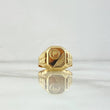 Anillo Sello Corona Rayada 3.9gr / T8 1/4 / Oro Amarillo 18K *