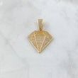 Pendant Diamond Silhouette 5.7gr / 3.7cm / White Zirconia 18K Yellow Gold ©