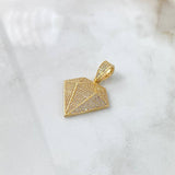 Pendant Diamond Silhouette 5.7gr / 3.7cm / White Zirconia 18K Yellow Gold ©