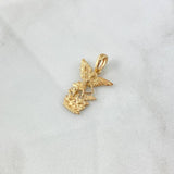 Dije San Miguel Arcángel De 2.45gr / 2.5cm / Liso Oro Amarillo 18K ©