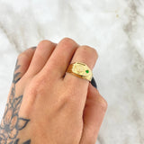 Anillo Corona Sello RX  3gr / T10 / Circon Verde Oro Amarillo 18K ©