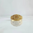 Ring Strap Crown 5.95gr / T8 1/4 / White Zircons 18K Yellow Gold