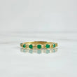 Half Hoop Ring 2.1gr / Size 8 / Emeralds 30Pts 18K Yellow Gold ©