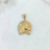 Pendant Horseshoe Horse 2.8gr / 3.7cm / Smooth 18K Yellow Gold ©