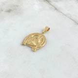 Pendant Horseshoe Horse 2.8gr / 3.7cm / Smooth 18K Yellow Gold ©