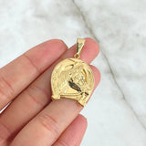 Pendant Horseshoe Horse 2.8gr / 3.7cm / Smooth 18K Yellow Gold ©