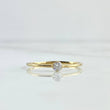 Fine Solitaire Ring 1.15gr / Size 7 1/4 / White Zircon Yellow Gold 18K ©