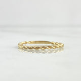 Braided Ring 1.2gr / T6 / Smooth 18K Yellow Gold *