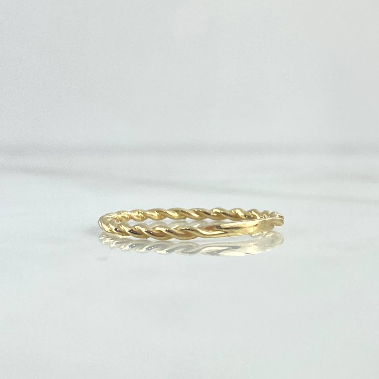 Braided Ring 1.2gr / T6 / Smooth 18K Yellow Gold *