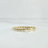 Braided Ring 1.2gr / T6 / Smooth 18K Yellow Gold *