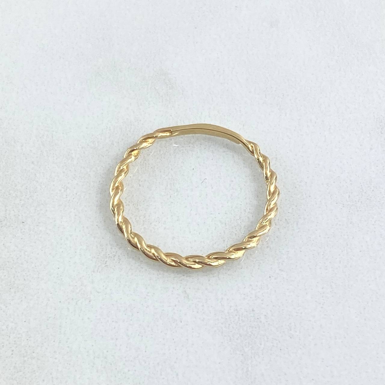 Braided Ring 1.2gr / T6 / Smooth 18K Yellow Gold *