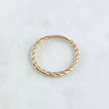 Braided Ring 1.2gr / T6 / Smooth 18K Yellow Gold *