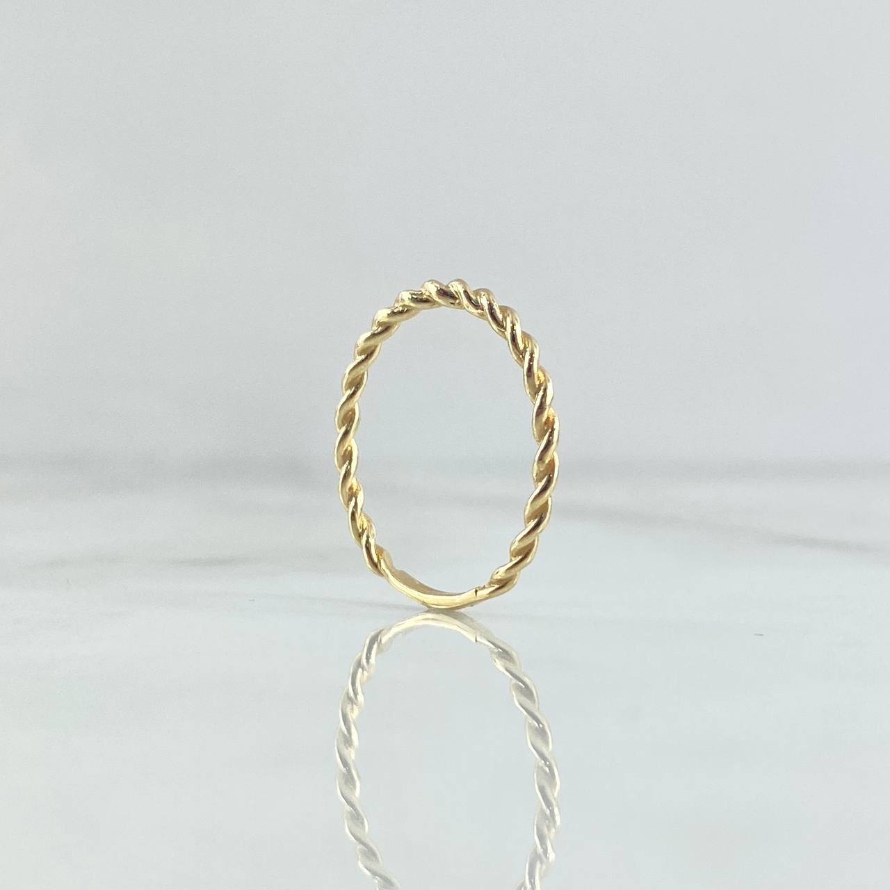 Braided Ring 1.2gr / T6 / Smooth 18K Yellow Gold *