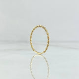 Braided Ring 1.2gr / T6 / Smooth 18K Yellow Gold *