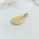 Dije Sagrada Familia 1.95gr / 3.5cm / Ovalo Mate Troquelado Oro Amarillo 18K
