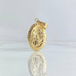 Dije Sagrada Familia 1.95gr / 3.5cm / Ovalo Mate Troquelado Oro Amarillo 18K