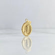 Dije Virgen De Santa Maria 0.9gr / 2.4cm / Ovalo Mate Troquelado Oro Amarillo 18K