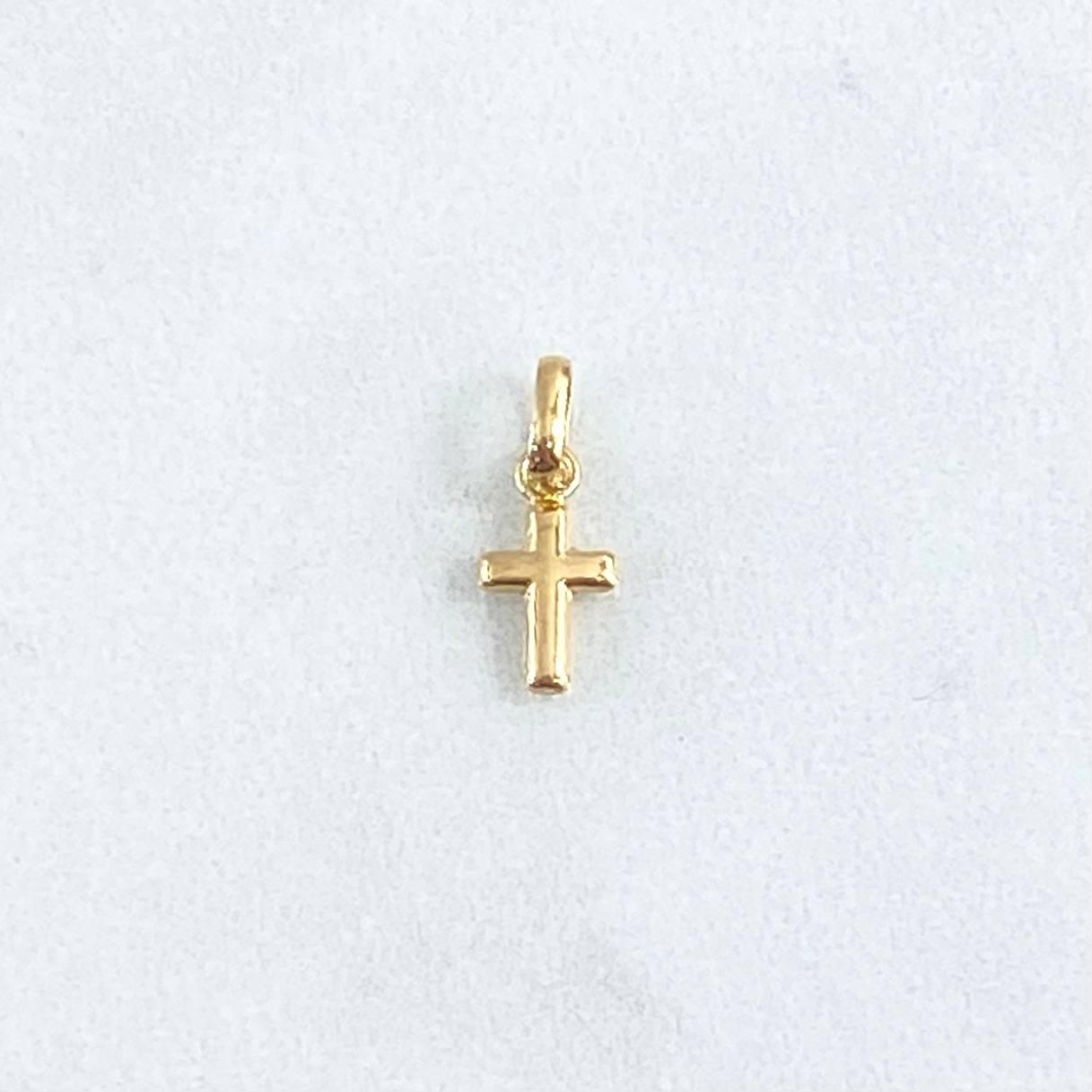 Pendant Cross 0.2gr / 1.4cm / Polished 18K Yellow Gold ©