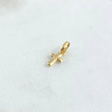 Pendant Cross 0.2gr / 1.4cm / Polished 18K Yellow Gold ©