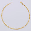 Tobillera Figaro 2.1gr / 9 3/4 in / 2.7mm Oro Amarillo +1 18K