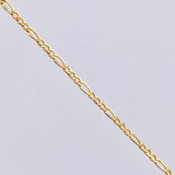 Tobillera Figaro 2.1gr / 9 3/4 in / 2.7mm Oro Amarillo +1 18K
