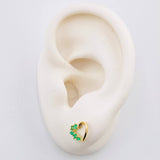 Topos Corazón Parcial Esmeraldas 21pts 1.6gr / 7.3mm Oro Amarillo 18K ©