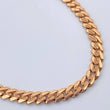 Cadena Cubana Infinito 23.05gr / 60.8cm / 6.1mm Circones Blancos Dos Oros Blanco Rosa +2 18K $