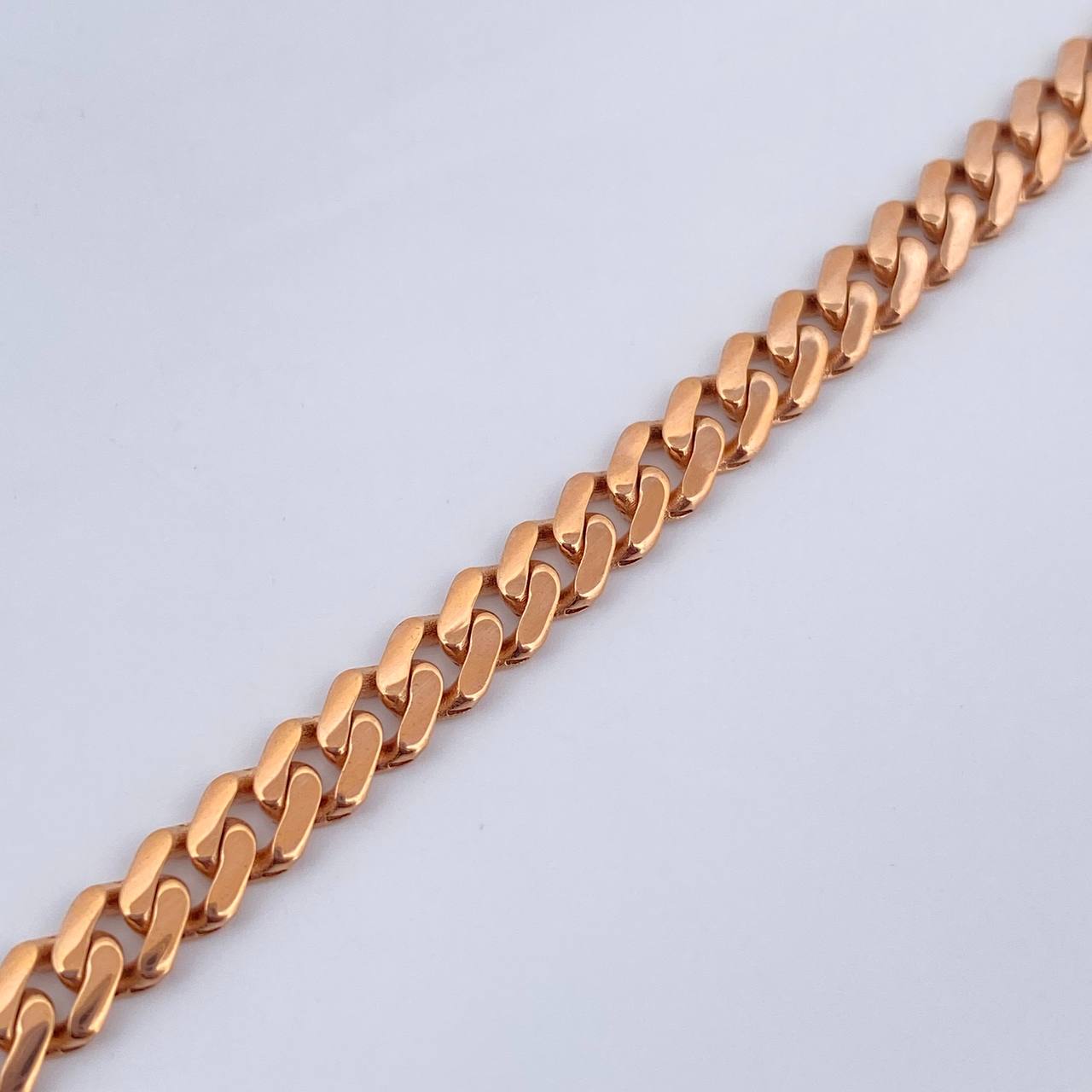 Cuban Links Bracelet Infinite 6.95gr / 20.7cm / 4.8mm White Zircons Two White Rose Gold +2 18K $