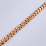 Cuban Links Bracelet Infinite 6.95gr / 20.7cm / 4.8mm White Zircons Two White Rose Gold +2 18K $