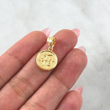Pendant Faith Medal 1gr / 2.2cm / 18K Yellow Gold Mesh