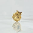 Dije Sagrado Corazón de Jesus 0.9gr / 2.2cm / Marco Floreado Oro Amarillo 18K