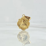 Dije Sagrado Corazón de Jesus 0.9gr / 2.2cm / Marco Floreado Oro Amarillo 18K