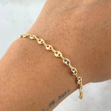 Bracelet GC 3gr / 21cm / 3.4mm Smooth 18K Yellow Gold