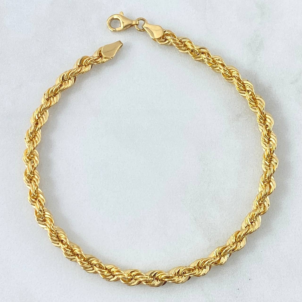 Rope Bracelet 3.95gr / 19.5cm / 3.8mm Yellow Gold +3 18K