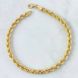 Rope Bracelet 3.95gr / 19.5cm / 3.8mm Yellow Gold +3 18K