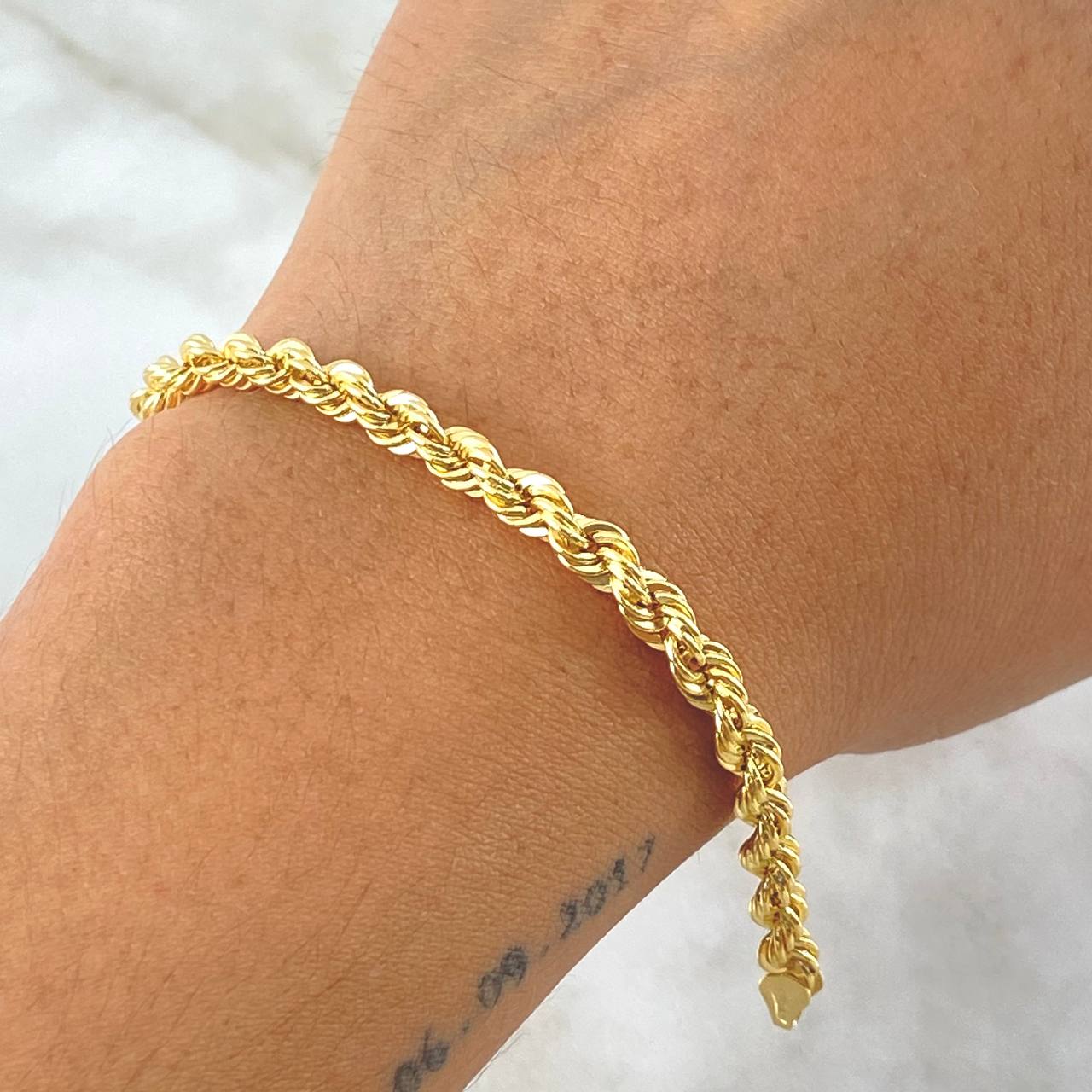 Rope Bracelet 3.95gr / 19.5cm / 3.8mm Yellow Gold +3 18K