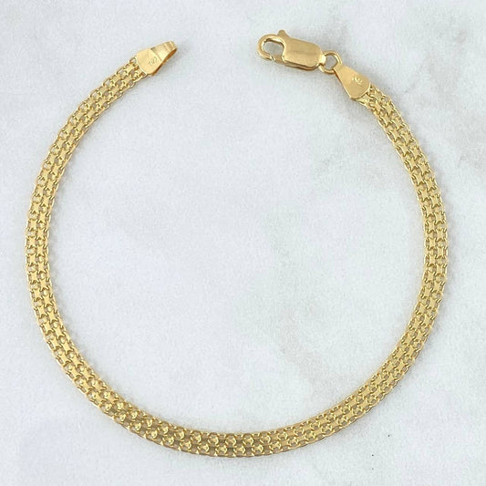 Pulso Chino 4.4gr / 8 1/4 in / 3.2mm Oro Amarillo +1 18K