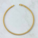 Bracelet Russian Barrel 3.3gr / 19cm / 2.7mm Flattened Yellow Gold +3 18K ©
