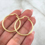 Hoop Earrings Lore 2.05gr / 3cm / Twisted 18K Yellow Gold