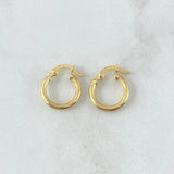 Hoop Earrings Lore 1.25gr / 1.4cm / Twisted 18K Yellow Gold
