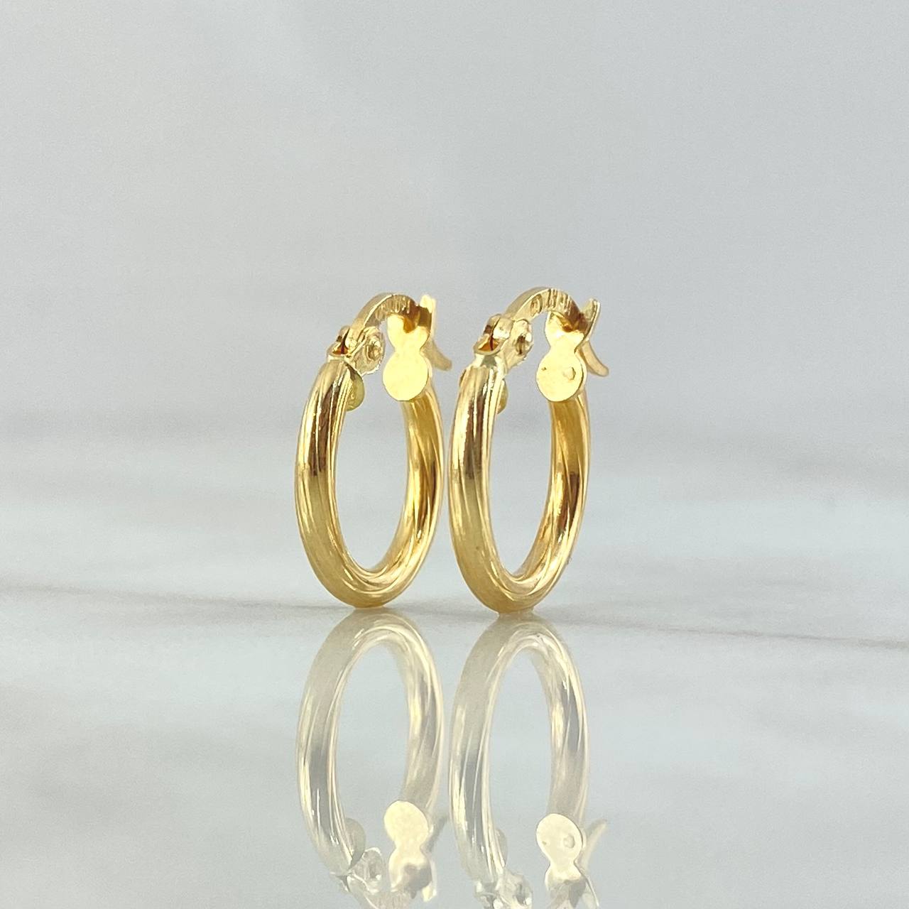 Hoop Earrings Lore 1.25gr / 1.4cm / Twisted 18K Yellow Gold