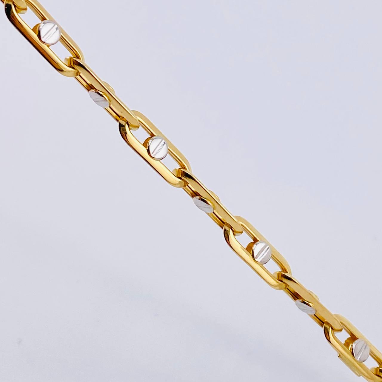 Pulso Click Tornillo 6.75gr / 8 3/4 in / 5.7mm Dos Oros Amarillo Blanco +4 18K ©